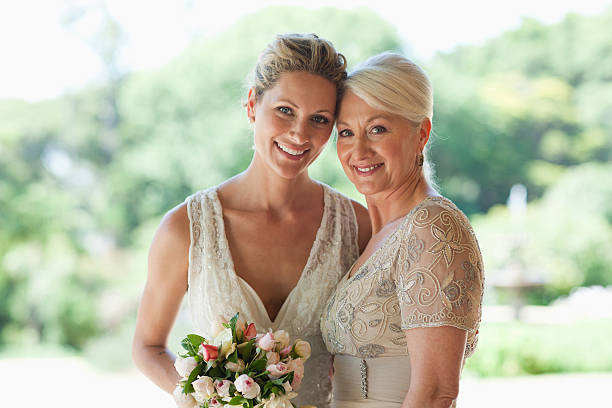 bride and mom